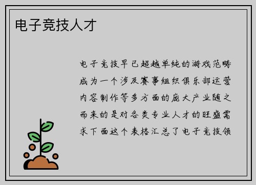 电子竞技人才